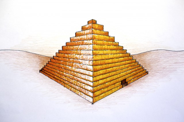 A big Straw pyramid sketch...