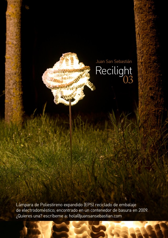 ReciLight 03. Lámpara de poliestireno expandido